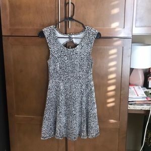 Black and white embellished free people dress